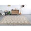 Tapis turc vintage fabriqué à la main avec un design oriental unique pour le décor de salon beige / vert