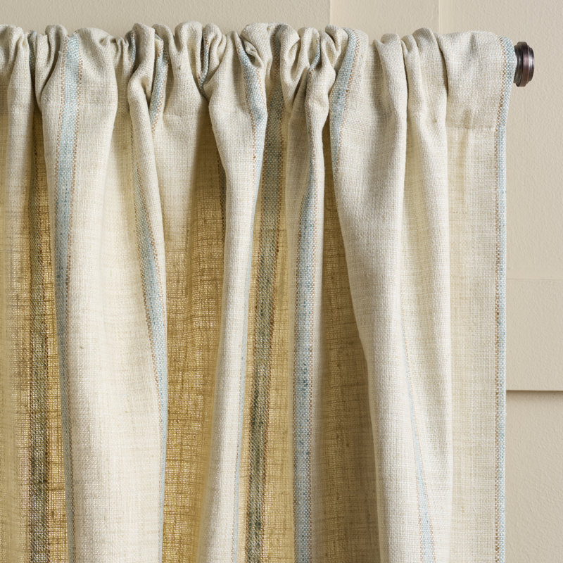 Panneaux de fenêtre Lane, Beige clair / bleu clair