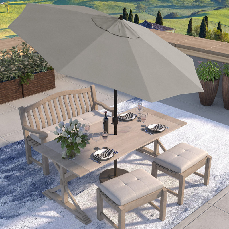Parasol de marché 9 pi Jelks, Granite