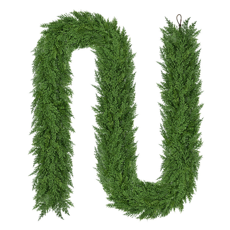 Guirlande de Noël artificielle souple en PE de 20 pi x 10 po, 240" L