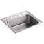 Toccata 25" L x 22" W x 7-11/16" Top-Mount Single-Bowl Kitchen Sink with 4 Faucet Holes