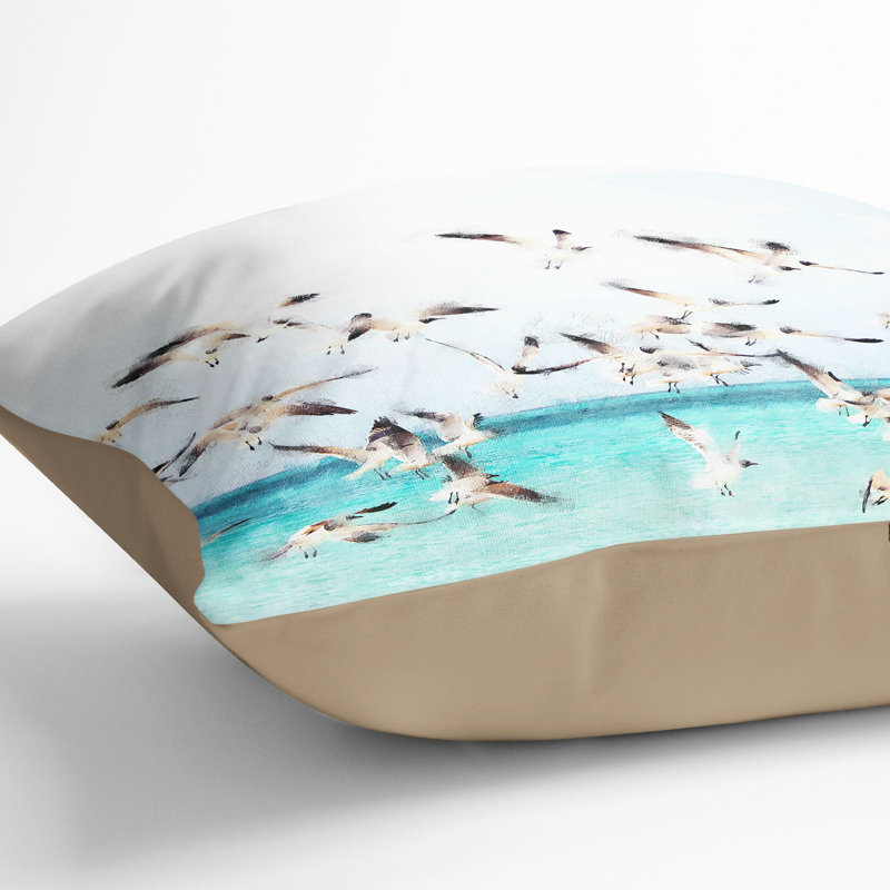 Square Throw Cushion, 40cm H x 40cm W x 15cm D, Stone
