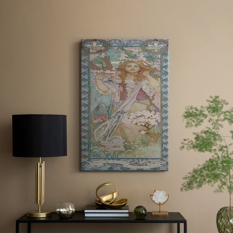 «Maude Adams as Joan of Arc», toile tendue par Alphonse Mucha, 8 x 12
