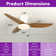 Karlena Ceiling Fan with LED Lights and Remote Control