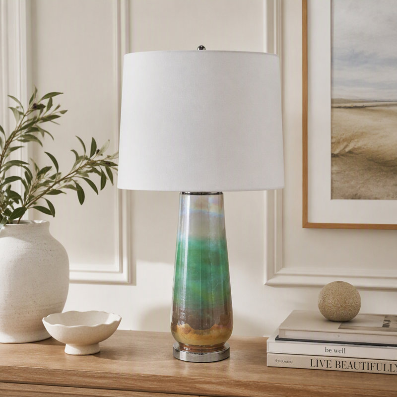 D16x30" Table Lamp with Glass Construction