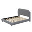 Lit plateforme en tissu d'ameublement Teddy