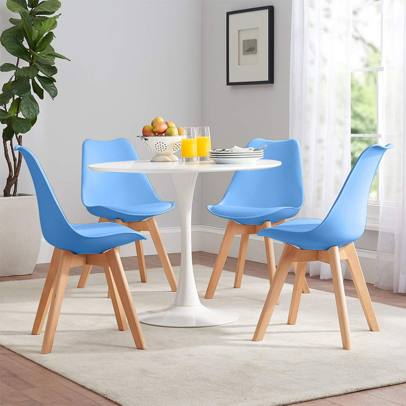 Rafe Upholstered Side Chair, Blue, 4