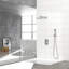 Système de douche carré avec double tête de 10 pouces - Kit de fixation murale