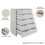 Commode 38 "Granville en blanc (5 tiroirs)-972194682
