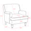Fauteuil moderne rembourré avec pieds tournés-951753809