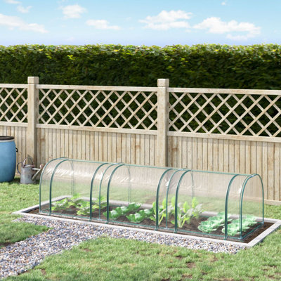 Mini Greenhouse, Portable Tunnel Green House With Roll-Up Zippered Doors, Uv Waterproof Cover, Steel Frame
