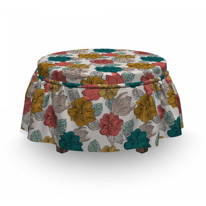 Housse pour repose-pieds floral bouquets