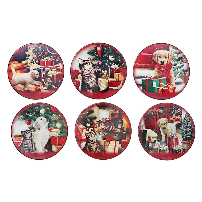 Ceramic Round 6 Piece Coaster Set