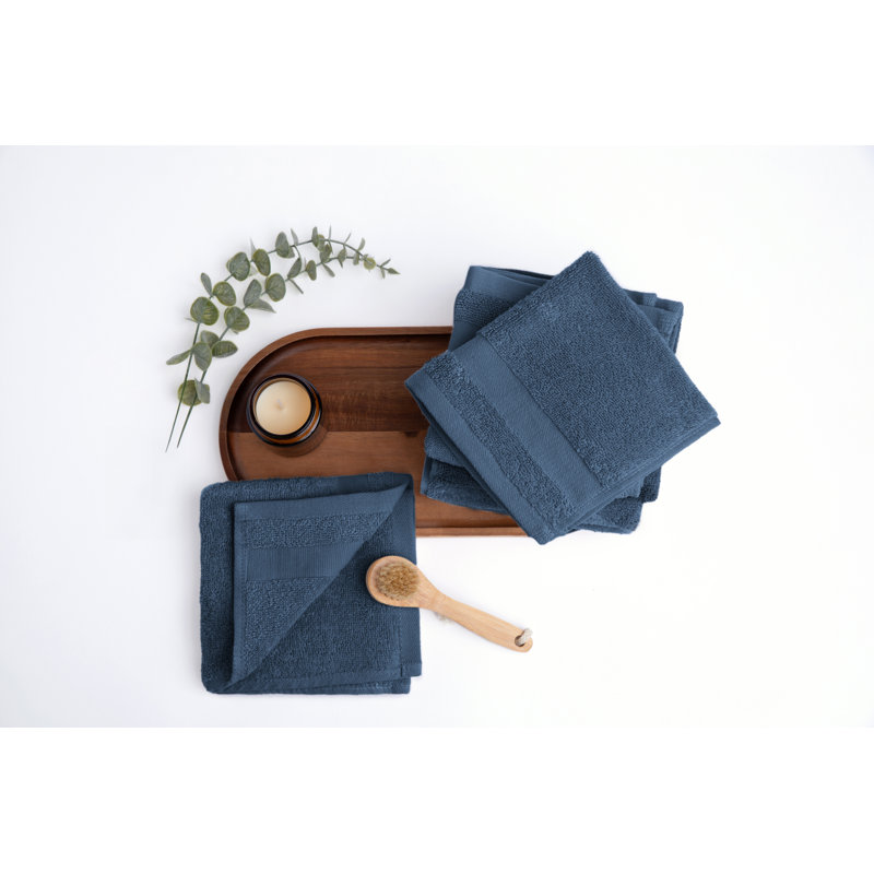 Ensemble de 6 débarbouillettes 6 pièces, Bleu marine