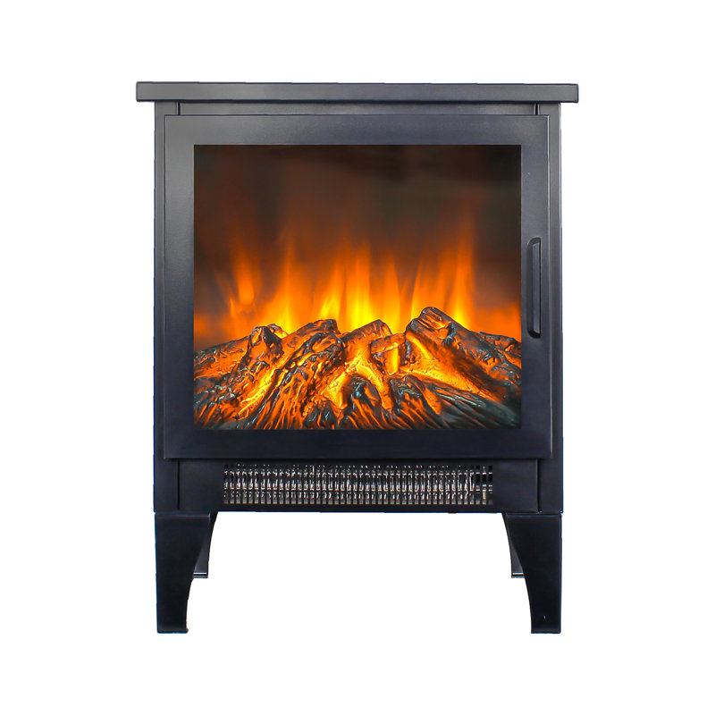Poêle électrique 18 po Innoflame, poêle autoportant avec flamme réaliste, thermostat réglable, foyer pour petit espace, 1400 W