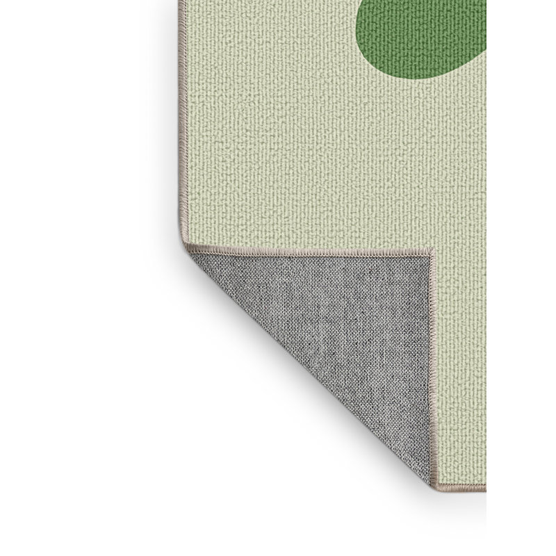 Tapis abstrait moderne et contemporain lavable à la machine Midtown St Patties - Beige, 6 x 9