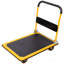 Chariot à plate-forme pliable à poussoir avec capacité de charge de 660 lb. Noir et jaune