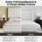 67.5" Tall Headboard Upholstered Bed With Vertical Striped And Wingback Design