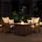 Sunjoy Square Ceramic Tile Top with All-Weather Wicker Propane Powered Firepit Table