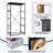 4 Drawer Dresser for Bedroom, Narrow Chest of Drawers, Wooden Top and Study Iron Frame 18"x37.5"-(WxH)
