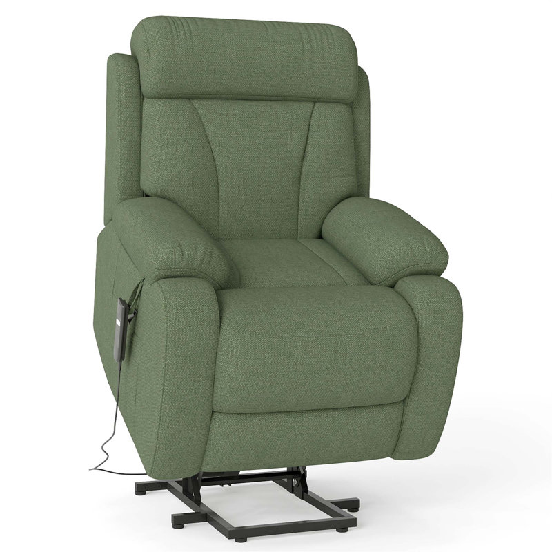 Fauteuil inclinable électrique avec poche latérale, Vert foncé