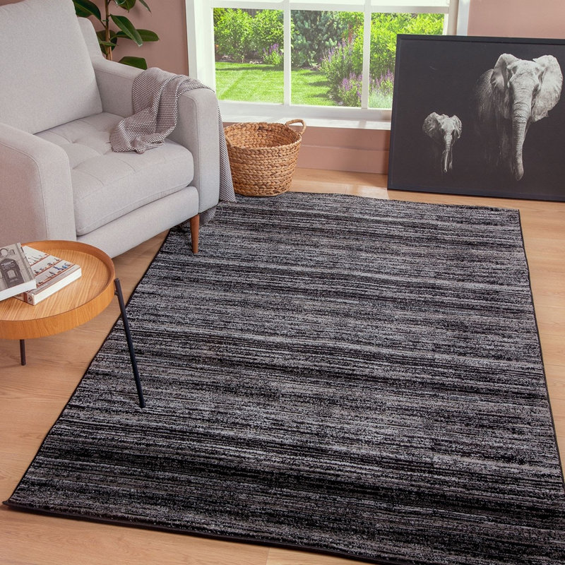 Tapis gris foncé, Rectangle 6 pi 7 po x 9 pi 2 po