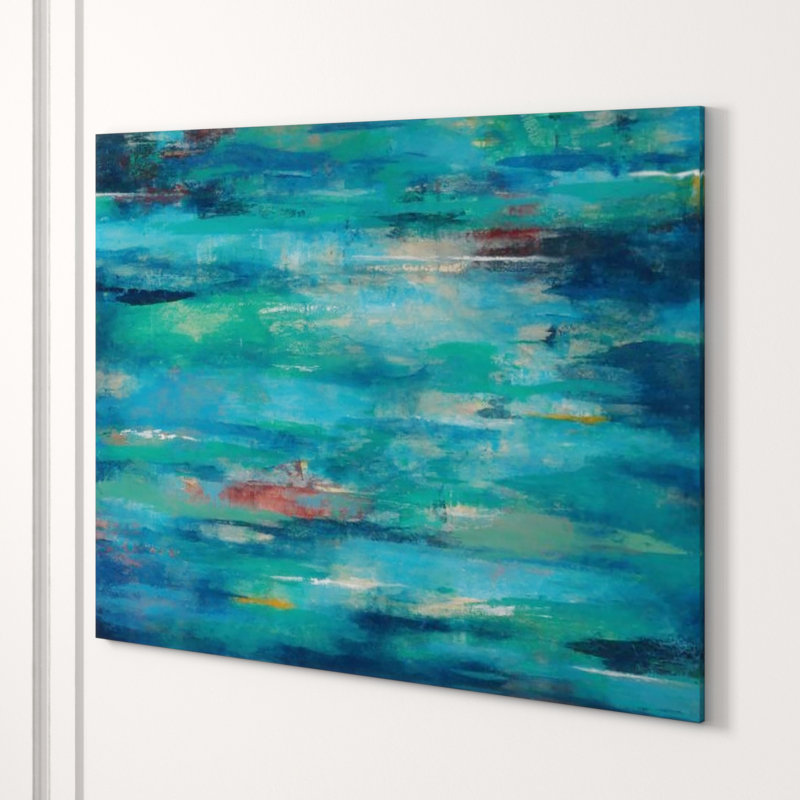 Deep Print by Lillie Barlow, Knife Gel, 40" H x 52" W x 1.5" D