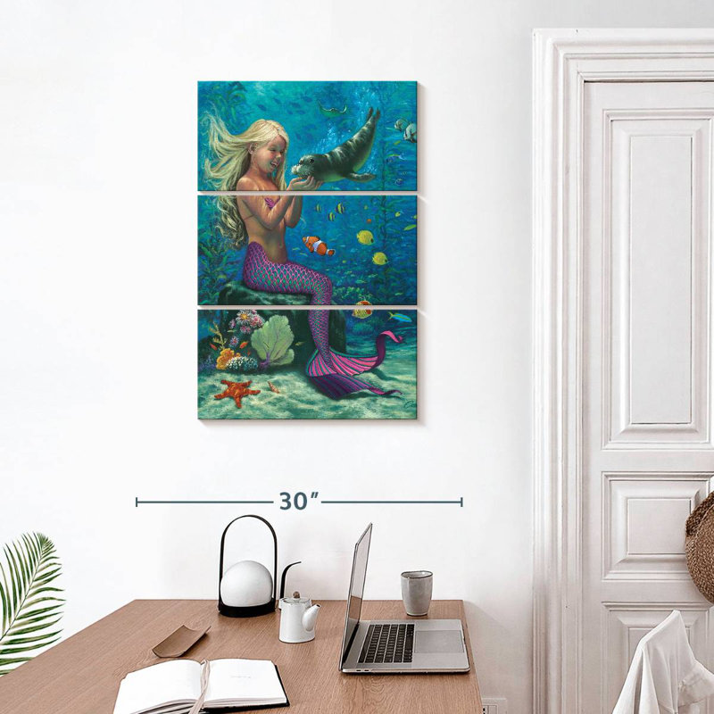 Kelan Mermaid's Special Friends, 32" H x 20" W
