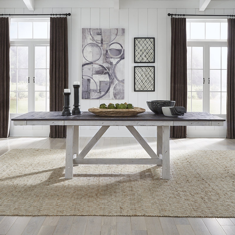 Scholten Trestle Dining Table w/ Two 18" Leaves