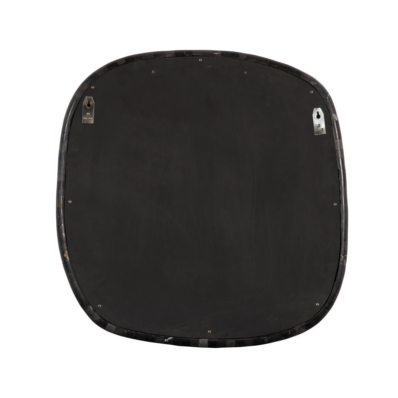Morphic Petrified Mirror, Rounded, Black Frame
