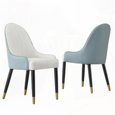 Chaise en similicuir avec pieds en métal pour le salon / salle à manger / salle de réception