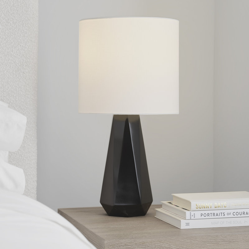 Moresby 1-Light Medium Table Lamp, Gloss Black