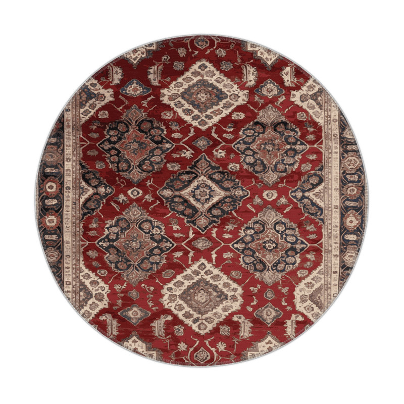 Persian Black Indoor and Outdoor Area Rug, Rectangle 3' x 5'