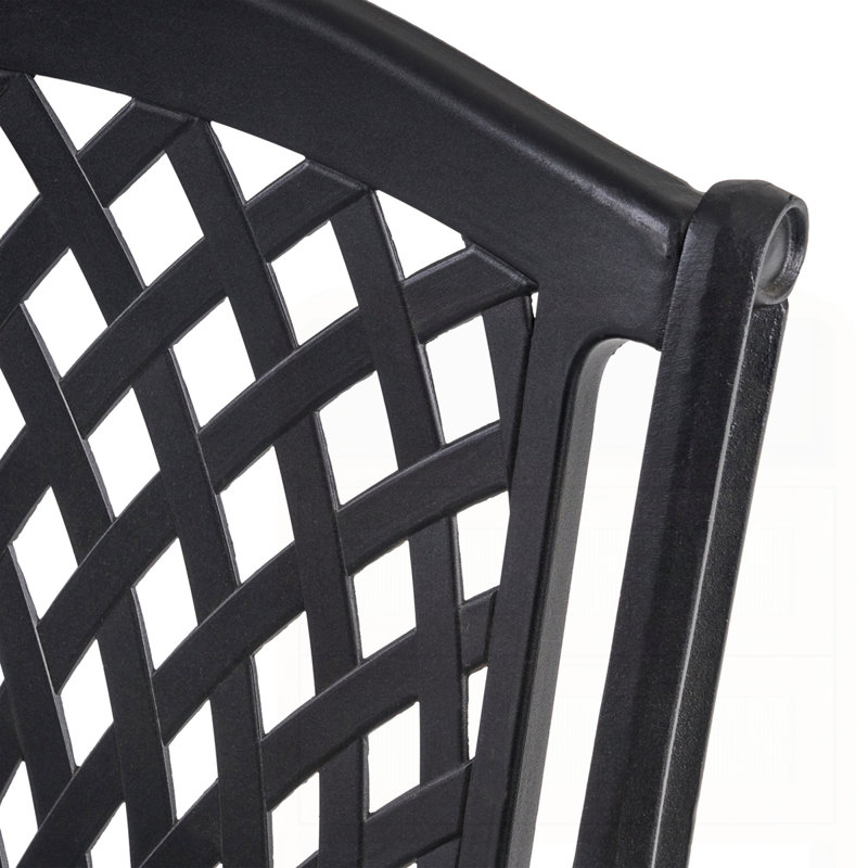 Ensemble de 2 chaises de jardin d'extérieur style campagne moderne