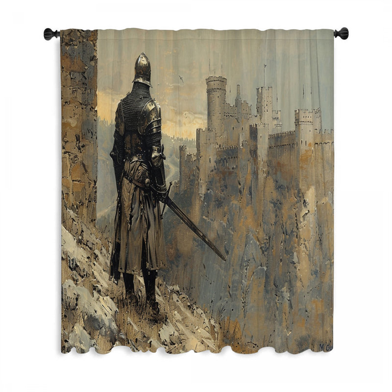 Rideau transparent en polyester Ralayah, L 50 po x L 84 po