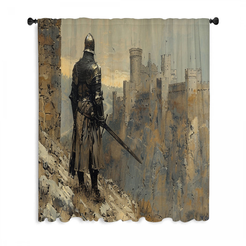 Rideau transparent en polyester Ralayah, L 50 po x L 96 po