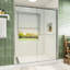 Porte de douche coulissante double demi-cadre l 55 "x H 59" x H 55 "-90803160