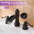 Two-Handle 3-Hole Deck Mount Widespread Bathroom Faucet with Drain Assembly-59998183