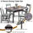 Modern Style 5-Piece Dining Table Set with 43.3"L x 27.6"D Rectangular Faux Marble Top Dining Table and 4 Velvet Upholstered Dining Chairs, 4-Person Dining Set with Under-Table Storage-2009480903