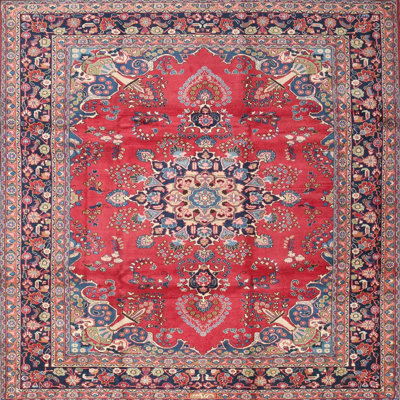 Tapis rouge/bleu traditionnel Mailelani
