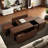 Rectangular Sliding Top Coffee Table With 2 Drawers And 2 Hidden Storage Compartments