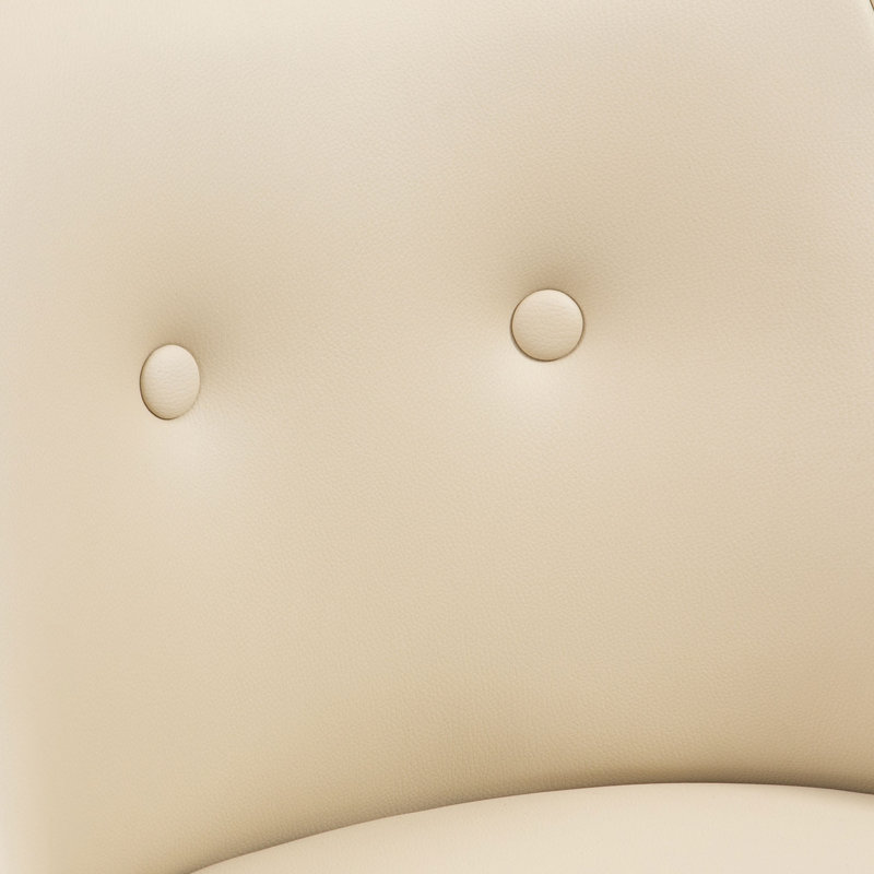 Barvick Swivel Upholstered Counter Stool, Beige