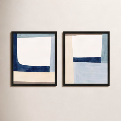Composition in Blue 2-Piece Print Set
