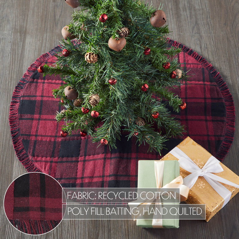 Cumberland Red and Black Plaid 24" Diameter Tree Skirt