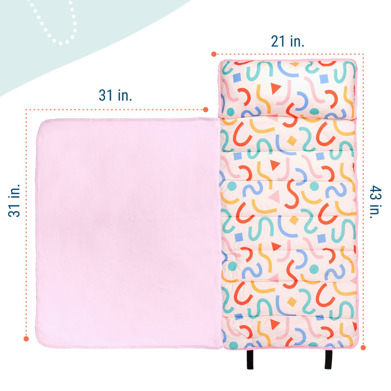 Tapis de sieste pour tout-petits Wildkin, Confetti pêche