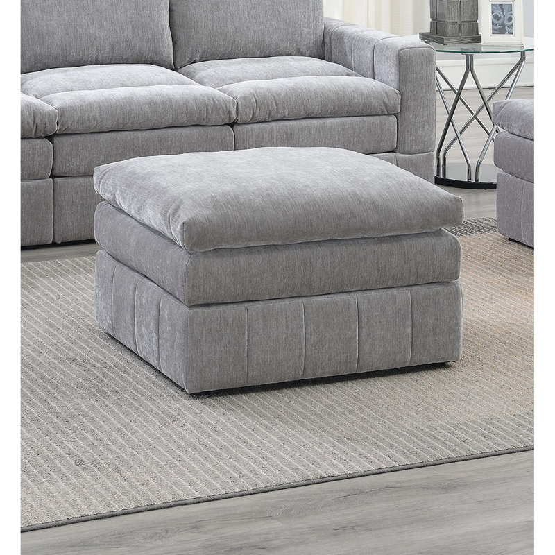 Canapé modulaire contemporain 5 pièces, 2 fauteuils à un accoudoir, 1 accoudoir sans accoudoirs, tissu en suède, coussin triple couche, canapé modulaire 5 modulaires au look moderne, suède graphite, assise avec plateau-coussin, design