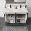 Mendiola  Meuble-lavabo mural double avec surface solide et lavabos intégrés-573810268