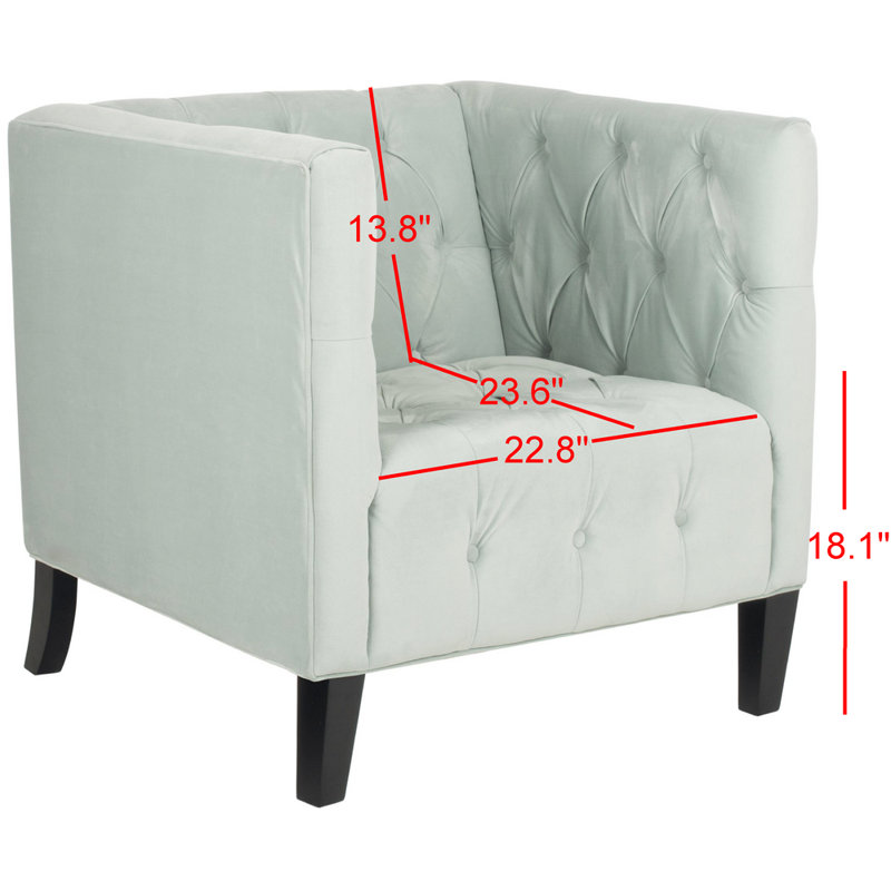 Upholstered Armchair, Light Blue