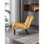 Velours moutarde, fauteuil, plusieurs scénarii, revêtement en velours choisi à la main, siège en éponge épaisse, pieds en bois d'hévéa noir, fauteuil de loisirs confortable pour meuble-lavabo et espaces de vie - mousse effilée-1671804628