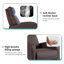 Fauteuil inclinable inclinable en cuir synthétique avec repose-pieds et télécommande pour repose-pieds
